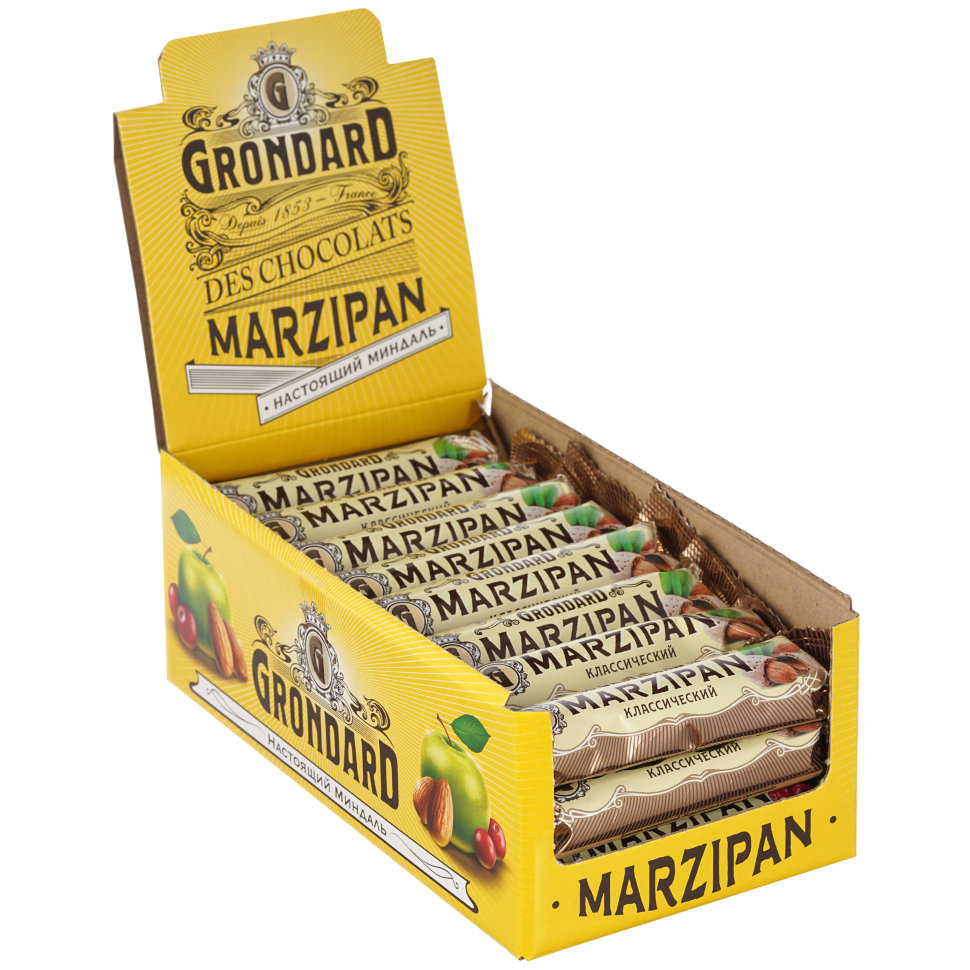  TM Grondard     (9389) Батончики глазированные Марципановые Классика, (24шт по 50г)      в Арзамасе
