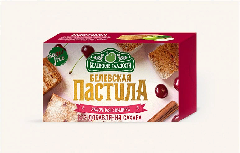  Пастила  200г диетическая С ВИШНЕЙ, НОВЫЙ ФОРМАТ (4 шт по 50гр)    в Арзамасе