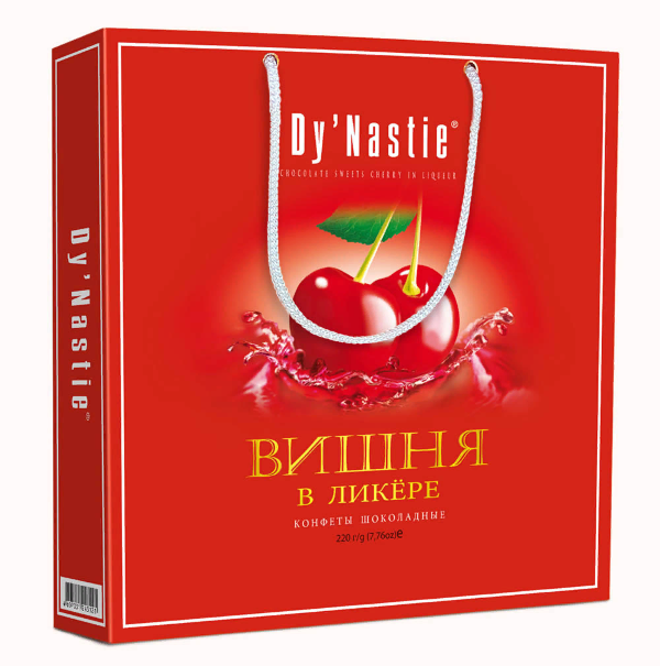 №3 Династия Сумка Конфеты "Вишня в ликере", 220г  в Арзамасе
