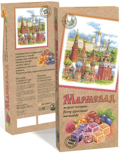  Сладарт Мармелад Ассорти ягодное в сахарной пудре, 200г    в Арзамасе